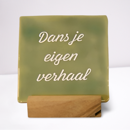 Tegeltje klein - licht groen